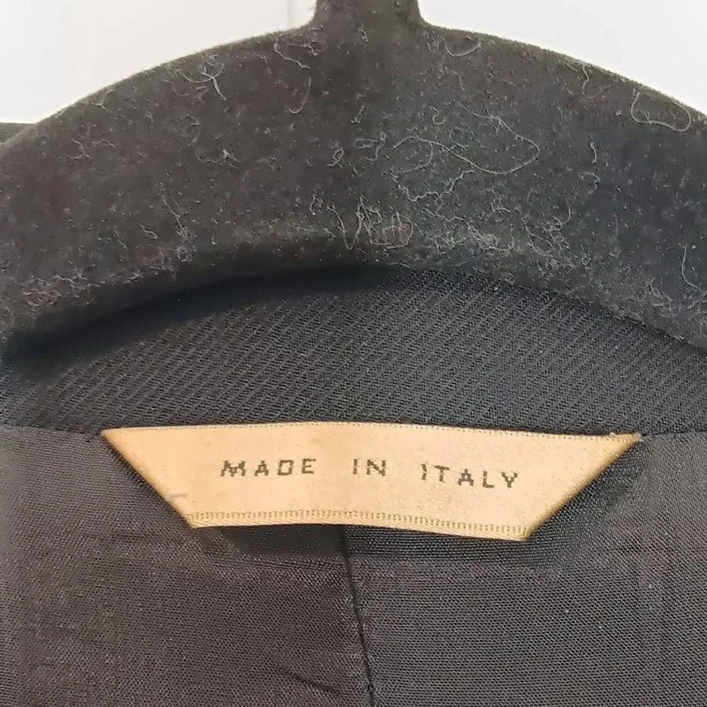 Donna Karan Signature Blazer Jacket Mens 44 Black Wool 3 Button Made‎ In Italy